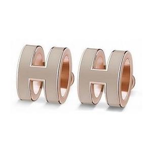 HERMES（エルメス） ピアス 正規ラッピング 新品 mini Pop H マロン