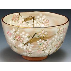 茶道具 抹茶茶碗 色絵茶碗 薩摩焼き 鳳凰 古垣喜一作 薩摩焼 薩摩 茶道