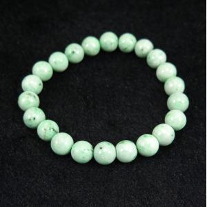 糸魚川翡翠 ヒスイ 薄緑 9mm玉ブレスレット AAA 証明書付 28.1g