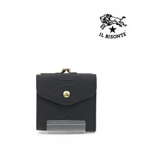 IL BISONTE（イルビゾンテ） クロコ型押しレザー がま口財布