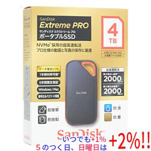 SANDISK ポータブルSSD エクストリーム プロ SDSSDE82-4T00-J25 4TB