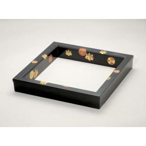 茶道具】炉縁うるし真塗 唐松蒔絵 : ふげつ工房ヤフー店 - 通販