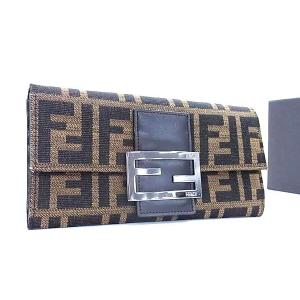FENDI（フェンディ） 二つ折り長財布 ズッカ キャンバス/レザー