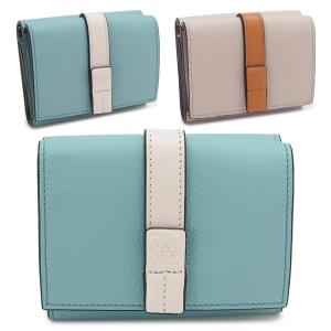 LOEWE（ロエベ） 三つ折り財布 レザー ベージュ×イエロー : ブランド
