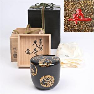菊桐蒔絵黒平棗 輪島塗 田中勝月造 桐箱 : 茶道具商 越中屋 - 通販