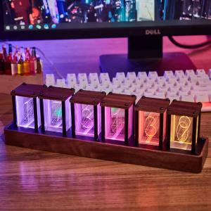 IV-18 VFDチューブ ニキシー管 クロック アルミニウム合金ケース製