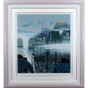 ヒロ・ヤマガタ【日本のエッセンス〜嵐山】直筆サイン入り／シルク