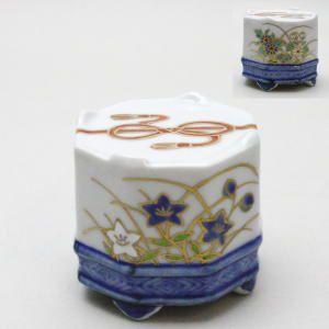 茶道具 蓋置 雲華焼 宝珠透かし 山崎宗元作 雲華焼き 宝珠透 茶道