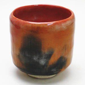 楽焼中村道年共箱雀かわらけ 茶道具