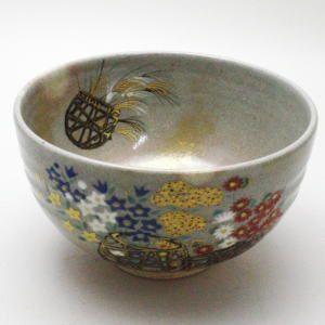 茶道具 抹茶茶碗 花籠図 尾形乾山 寺尾陶象作 茶道 : 茶道具いまや静香