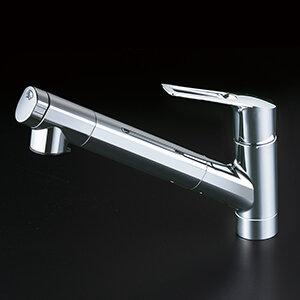 KVK シングルシャワー付混合栓 eレバー めっき 寒冷地仕様 KM6061ZEC