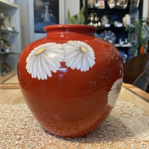 ノリタケ オールドノリタケ 金盛 花図 両耳飾壺 花瓶 : リビングT&S