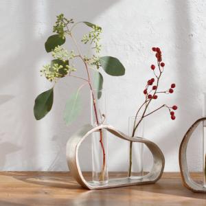 花瓶 DGボトルベース 直径7.5×高さ12cm クリアー ガラス （ おしゃれ