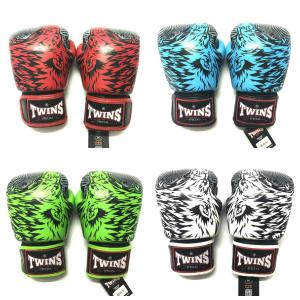 Twins ボクシンググローブ 14オンス 本革製 シュガースカル : アイ