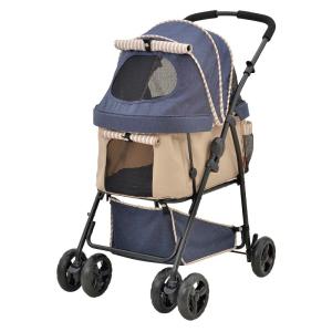 わんわんカート 多頭用 DXPlus ストライプグリーン ( 1台 )/ : 爽快