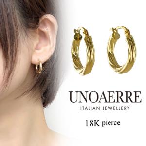 UNOAERRE（ウノアエレ） フープピアス K18YG : たかみ質店 Yahoo!店