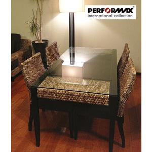 大型 ダイニング テーブル ガラス 天板 高品質 ウォーターヒヤシンス