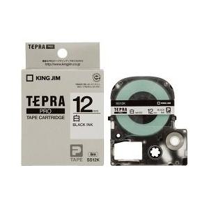 テプラ・プロ テープカートリッジ 白ラベル 12mm 黒文字 SS12K ( 1コ入