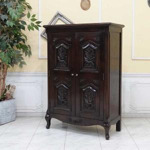 アンティーク調ブックケース フレンチロココ レトロ シャビー 白家具