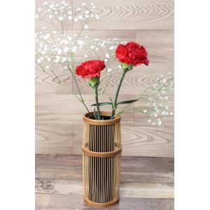 伝統的工芸品 駿河竹千筋細工 花器 新雪25 : 手作り伝統工芸品