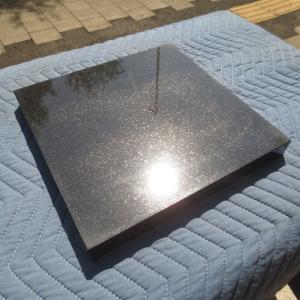 オーディオボード 2枚セット 300×250×30mm 天然黒御影石 山西黒 6.8kg