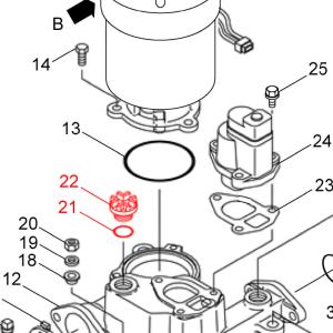 川本ポンプ カワエースN3-255・N3-256 プラグ1/2 OリングP20付(21-22