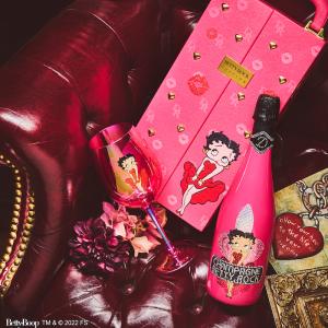 シャンパンD.ROCK BETTY.ROCK TWEED PINK BLUE 2種 グラス セット