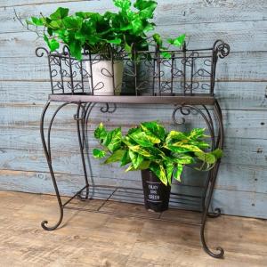 フラワーワゴン アンティーク 鉄製 ガーデニング ガーデン 庭 シャビー