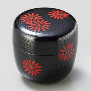 中棗 扇面 木製 中村湖彩作 化粧箱 茶道具 漆絵 縁起物 伝統工芸 日本