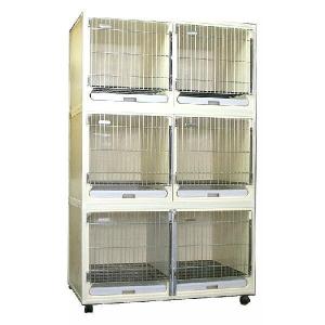 タキメタル 3段犬舎 業務用犬舎 店舗用犬舎 特殊加工のアルミ素材