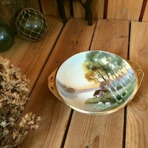 ノリタケ オールドノリタケ 市ノ木慶治 風景絵 プレート 飾り皿 25cm