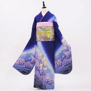 正絹振袖+半衿付き長襦袢+帯+帯揚+帯〆+重衿 6点セット 照り映える紅葉