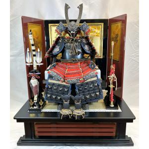 五月人形 兜 鎧 豪華 鎧飾り 鎧平飾り 武士道7号鎧金屏風セット : 人形