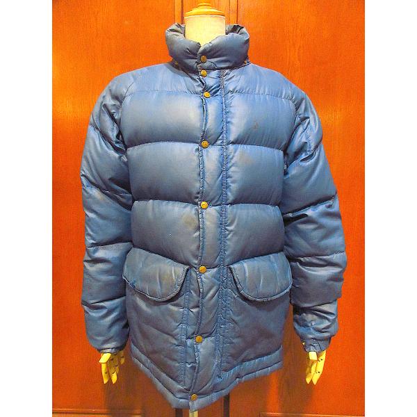 ビンテージ70's○CAMP7ナイロンダウンジャケット青○221222j1-m-jk-dwn