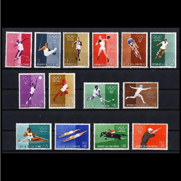 □サンマリノ切手 1960年 ローマ五輪 / オリンピック 14種完 : CAMEO