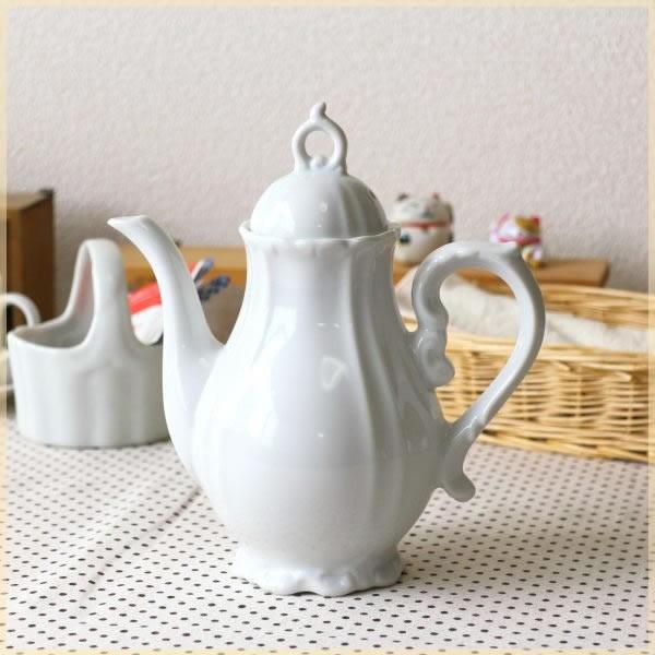 アンティーク調の2〜3人用ティーポット 国産 瀬戸焼 異国情緒が