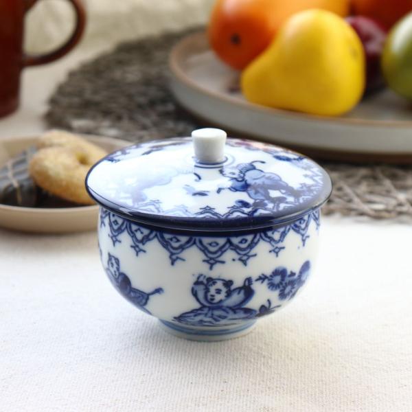 2210 有田焼 芳祥堂特製 葡萄瑠璃 湯呑蓋付 5客 2210 有田焼 芳祥堂