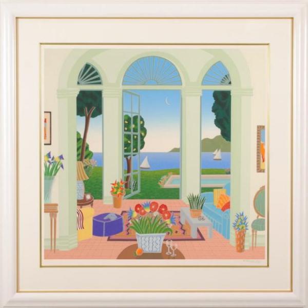 トーマス・マックナイト オールド・ライム 海 絵 風景画 シルク