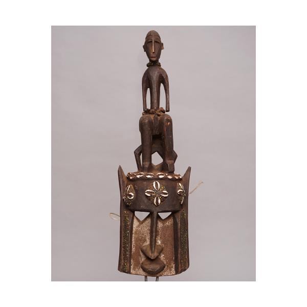 アフリカ マリ共和国 ドゴン族 マスク 仮面 No.428 木彫り アフリカン