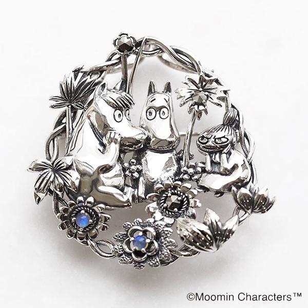 ムーミン ブローチ ストーン付き2個セット