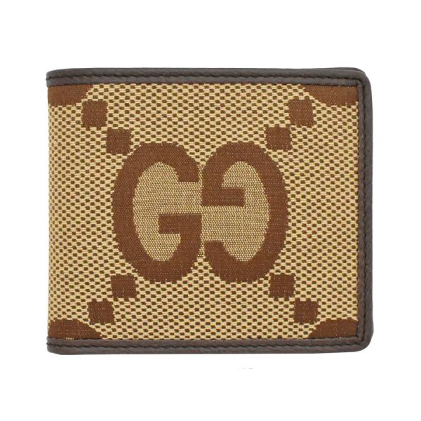 GGキャンバス グッチ財布 GUCCI 二つ折り財布 札入れ 小銭入れなし