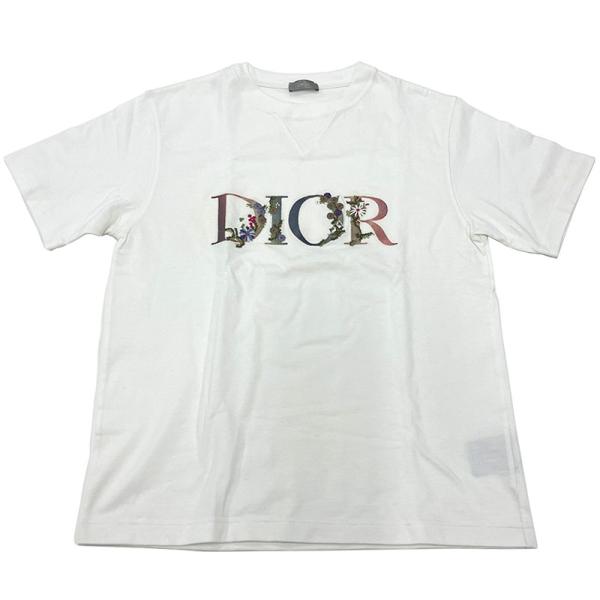 Dior HOMME ディオール オム DIOR フローラル ロゴ 刺繍 半袖Tシャツ