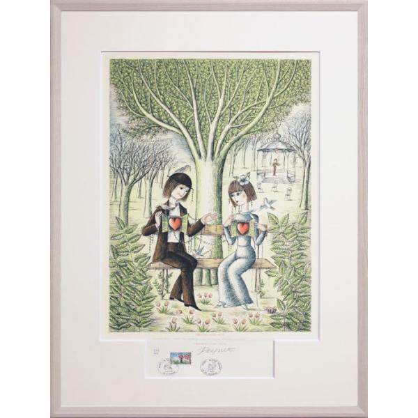 レイモン ・ペイネ リトグラフ 窓辺の恋人たち 400版限定 レイモン