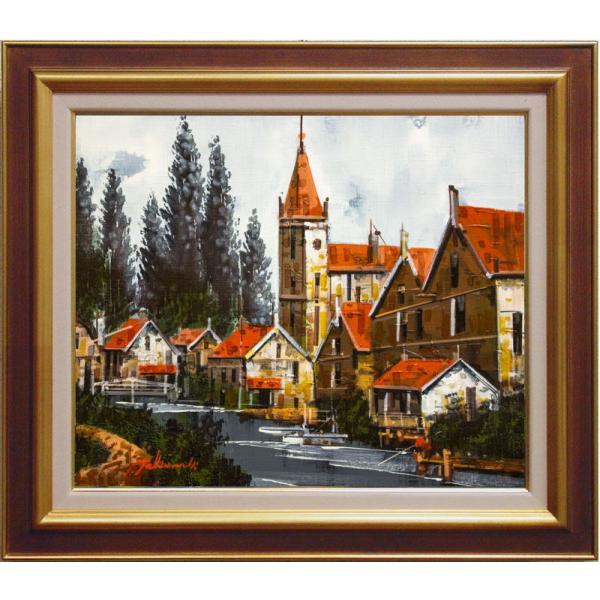 肉質油絵横F20 スインクス額装仕上げ品竹内敏彦作