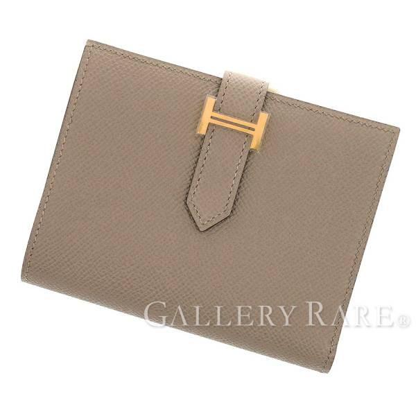 HERMES エルメス べアン コンパクト グリアスファルト ローズゴールド