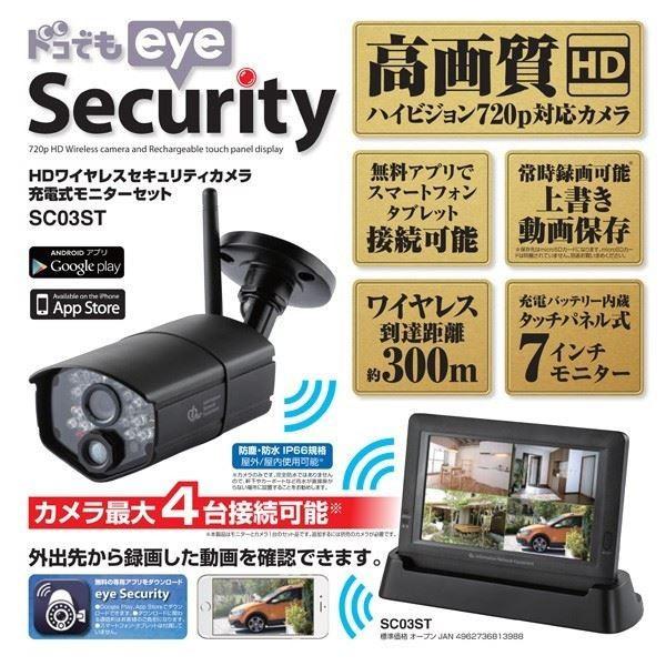 日本アンテナ ドコでもeye Security FHDカメラ4台