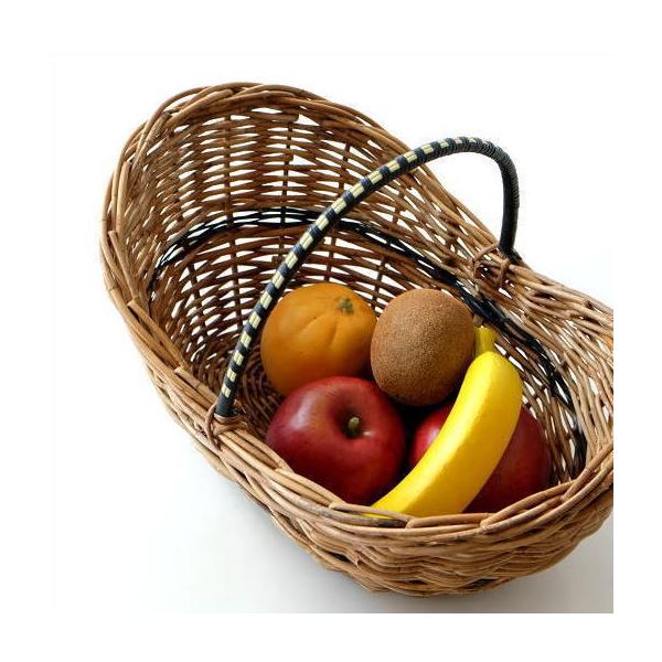 かご カゴ バスケット 収納 ラタン アラログ 持ち手付き ナチュラル