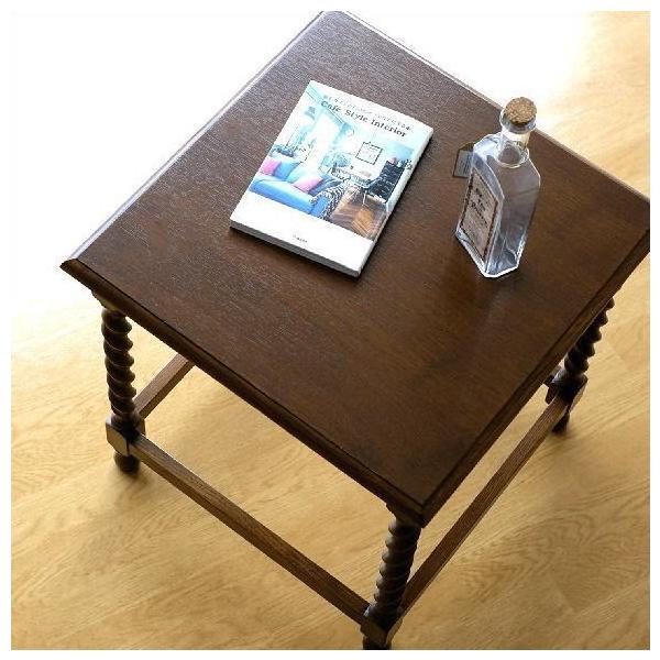 IDC大塚取扱 起立木工 リード ナラ材 サイドテーブル 電話台 FAX台