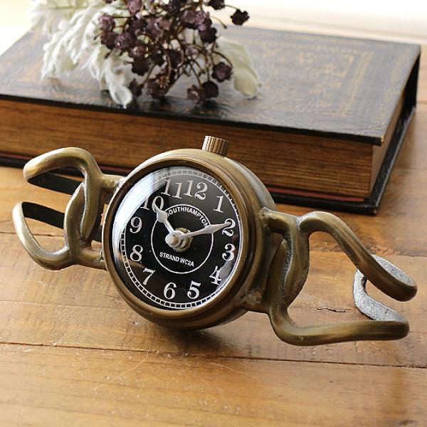 置き時計 置時計 アンティーク おしゃれ アナログ 小さい 真鍮