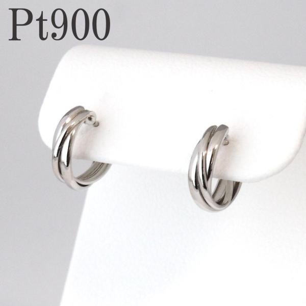プラチナ ピアス フープ シンプル PT Pt900 地金 レディース
